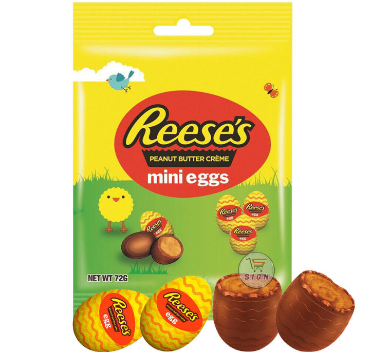 Reeses Peanut Butter Mini Eggs 70g Easter Bag Treasureislandsweets Co Uk