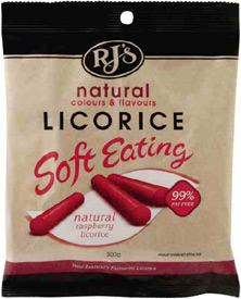 RJ's Natural Soft Red Liquorice 300g