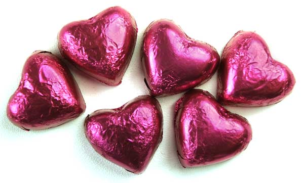 Rose Flavoured Chocolate Hearts