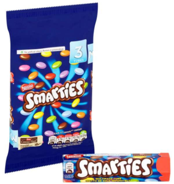 Smarties Tube (Pack of Three) treasureislandsweets.co.uk
