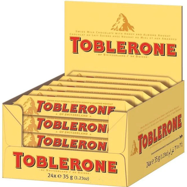 Toblerone Chocolate Milk, Coconut, White, Fruit & Nut, Dark Tiny