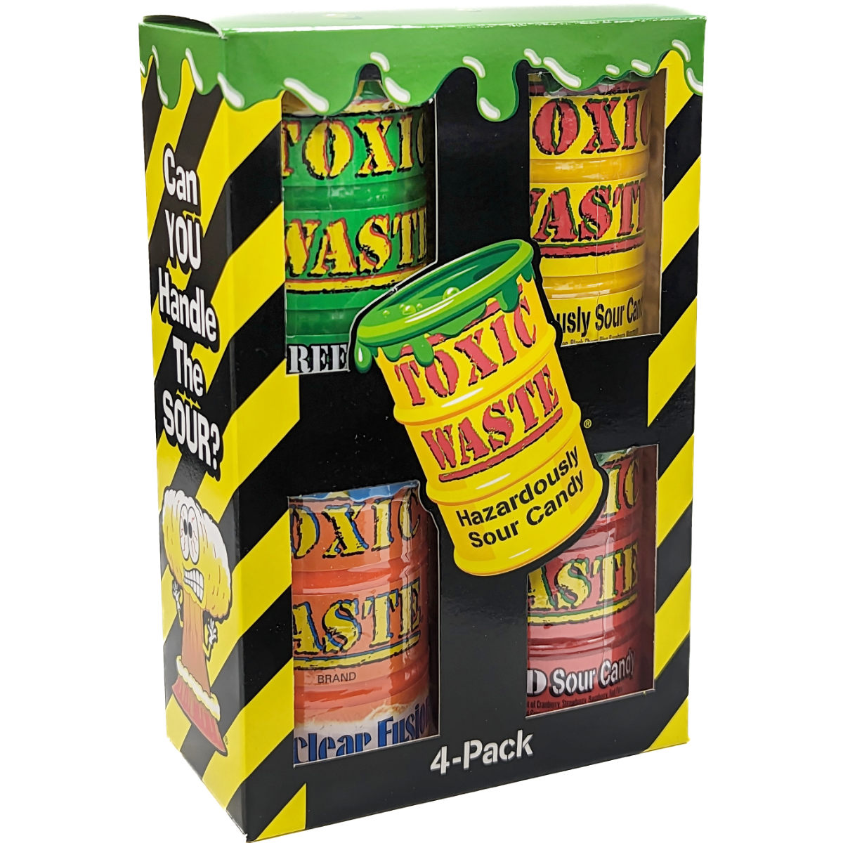 Toxic Waste Four Pack (Sour Candy Cans)