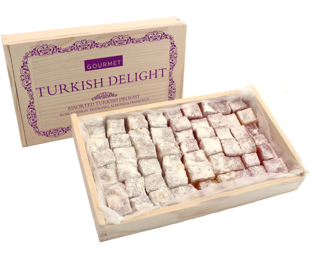 Turkish Delight Assortment - 500g Wooden Gift Box