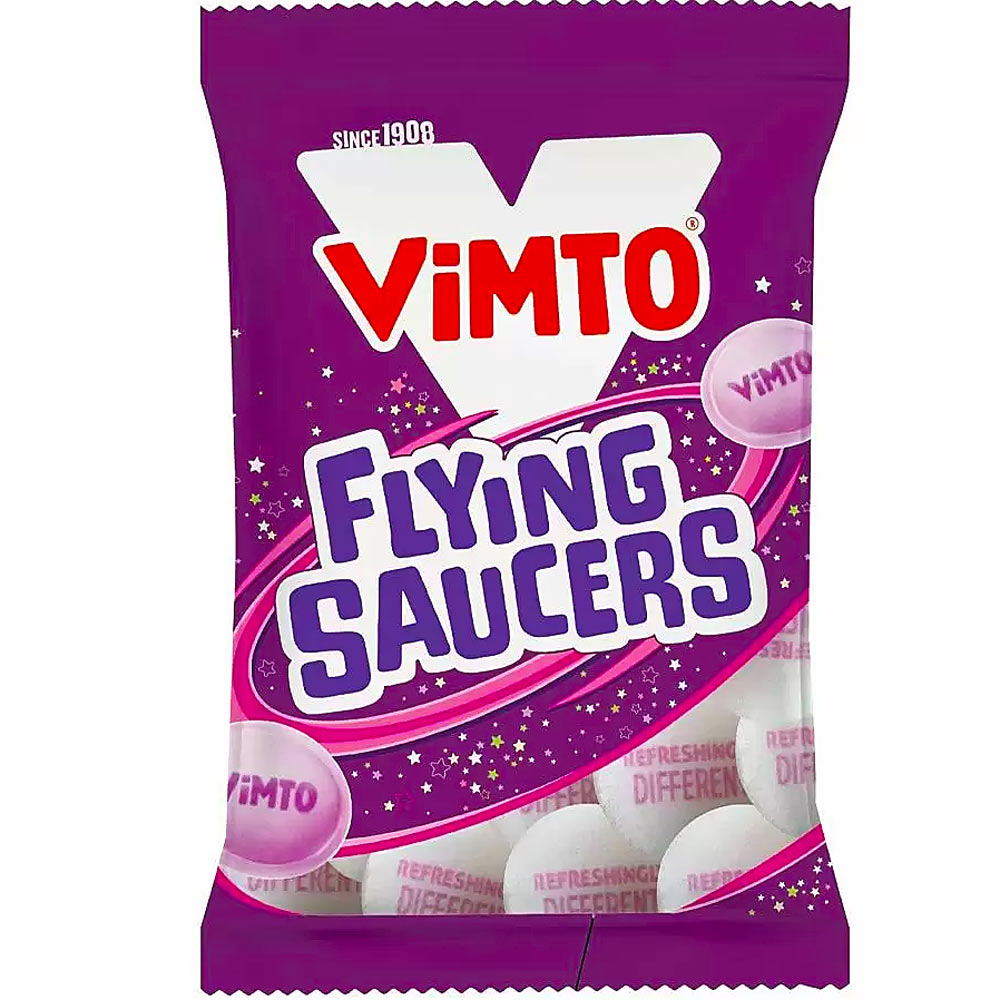 Vimto Flying Saucers Retro Sweets treasureislandsweets.co.uk