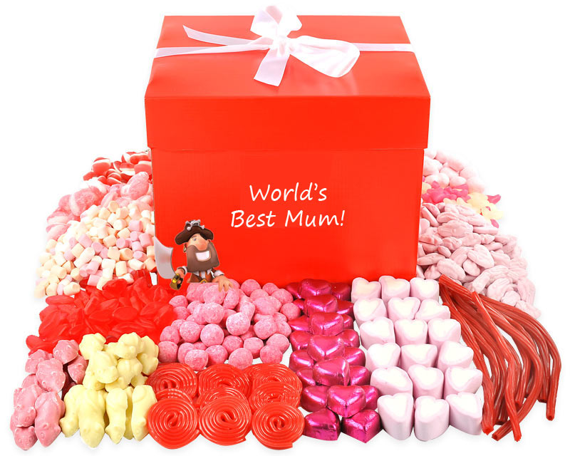 Worlds Best Mum Giant Chocolate Hamper treasureislandsweets.co.uk