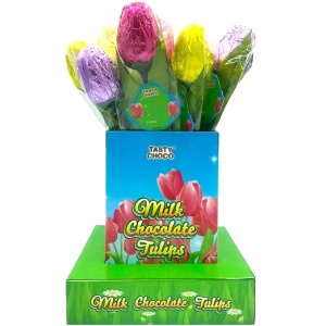 Milk Chocolate Tulips - Box Of 18 Edible Flowers