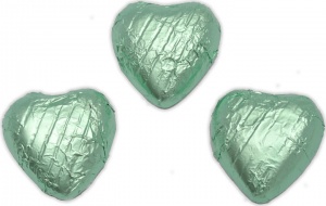 Mint Green Chocolate Hearts