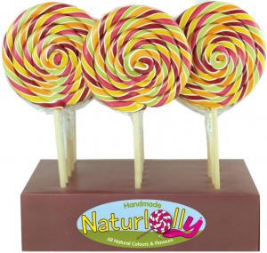 Giant Spiral Lolly 12cm Round (All Natural) 150g