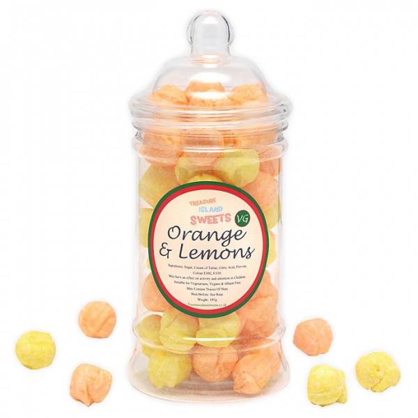 Orange & Lemon Creams (Hand-Made) - Victorian Sweet Jar