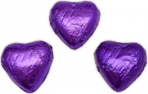 Purple Chocolate Hearts