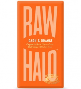 Raw Halo Vegan - Dark & Orange Organic Raw Chocolate Bar 35g