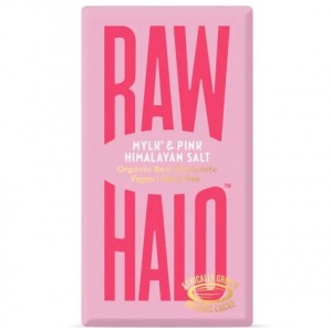 Raw Halo - Pink Himalayan Salt Organic Raw Mylk Chocolate 35g