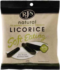 RJ's Natural Soft Black Liquorice 300g