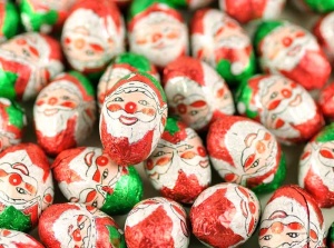 Mini Milk Chocolate Santas