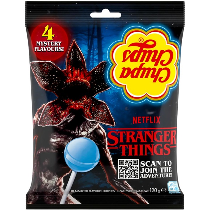Chupa Chups Stranger Things Lollipops Bag 120g | 5 Fruity Flavours ...