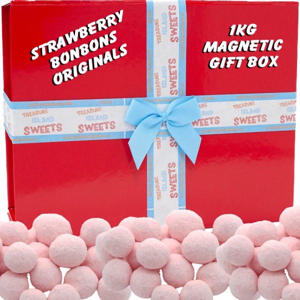 Strawberry Bonbons Traditional Originals - 1Kg (Magnetic Red Gift Box)