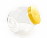 Empty Plastic Sweet Jar Small With Yellow Lid