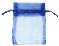 Dark Blue Organza Bags x 10