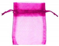 Fuchsia Organza Bags x 10