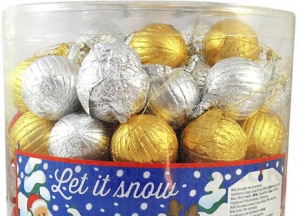 Tree Decorations Tub Of 100 Chocolate Baubles