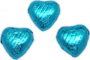 Turquoise Chocolate Hearts