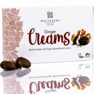 Whitakers Dark Chocolate Ginger Creams 150g Gift Box