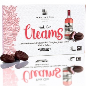 Whitakers Dark Chocolate Pink Gin Creams 150g Gift Box