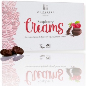 Whitakers Dark Chocolate Raspberry Creams 150g Gift Box